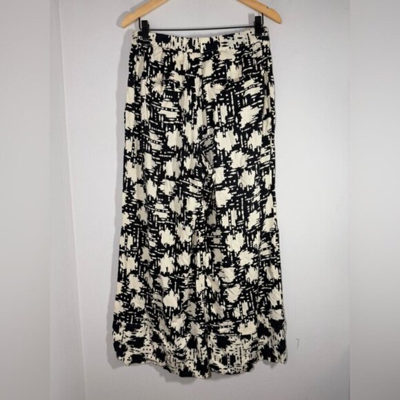 Anthropologie Lilka Prescott Black Motif Rayon Printed Wide Leg Pants Size M - Picture 5 of 7